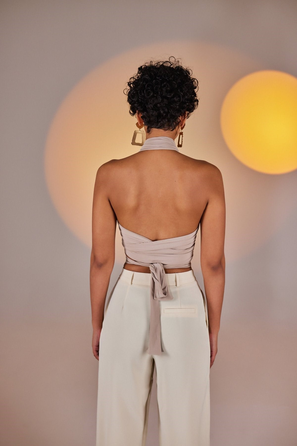 Wrap Top Beige