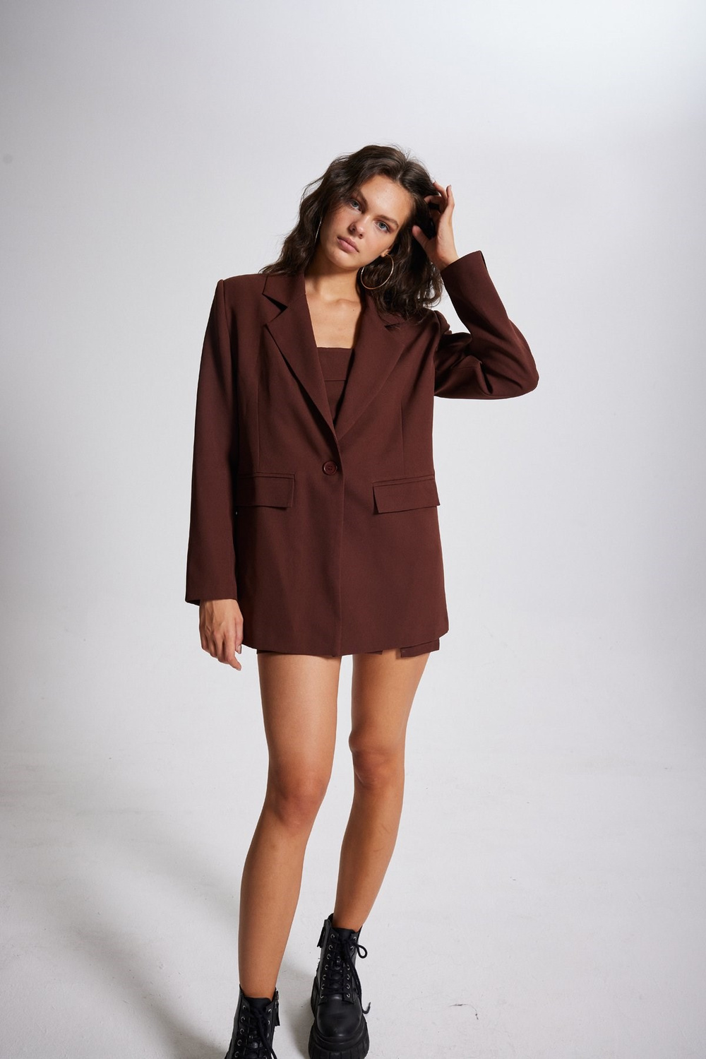 Panky Blazer Ceket Kahve