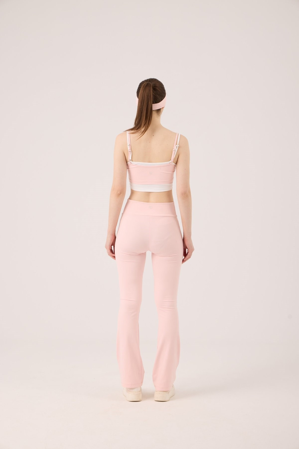 Yüksek Bel Flare Fabiola Tayt Pantolon Pembe