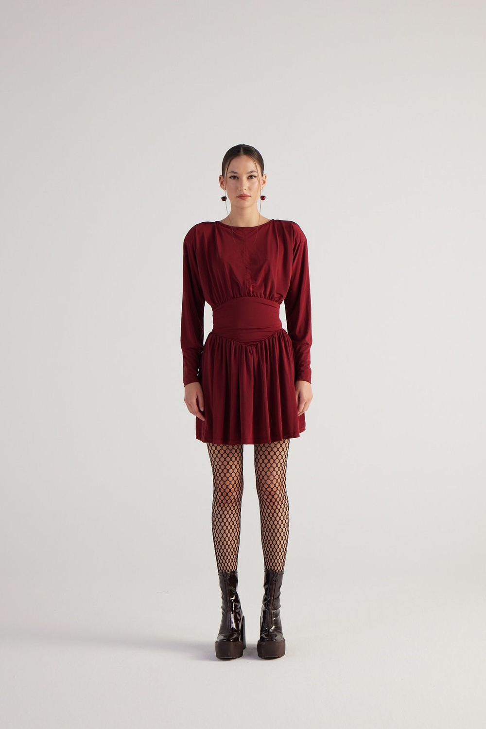 Jade Dress Burgundy