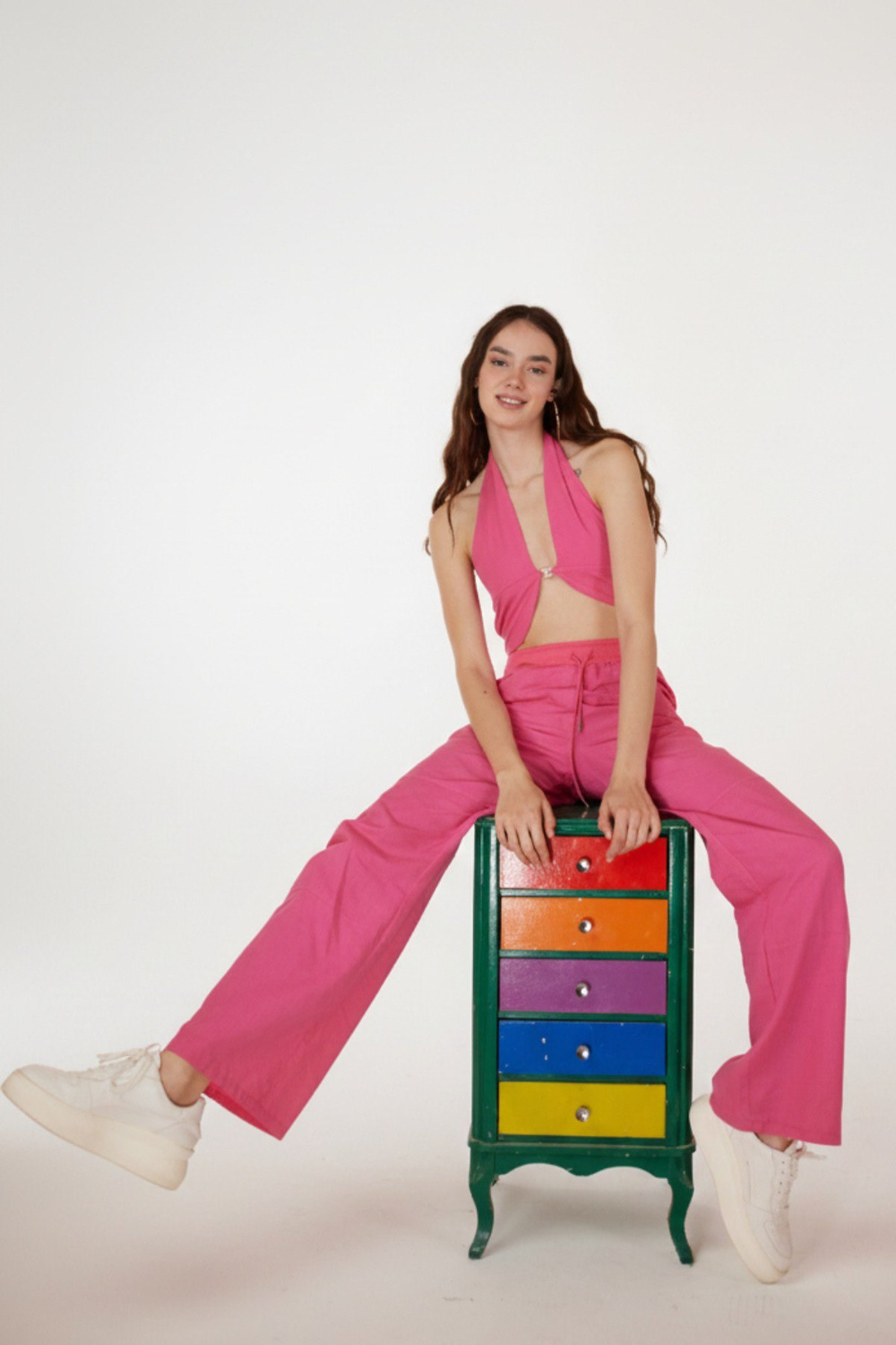 Rise Trousers Pink