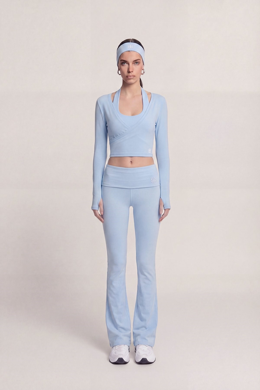 Bağlamalı Crop Kesim Ellen Bolero Mavi