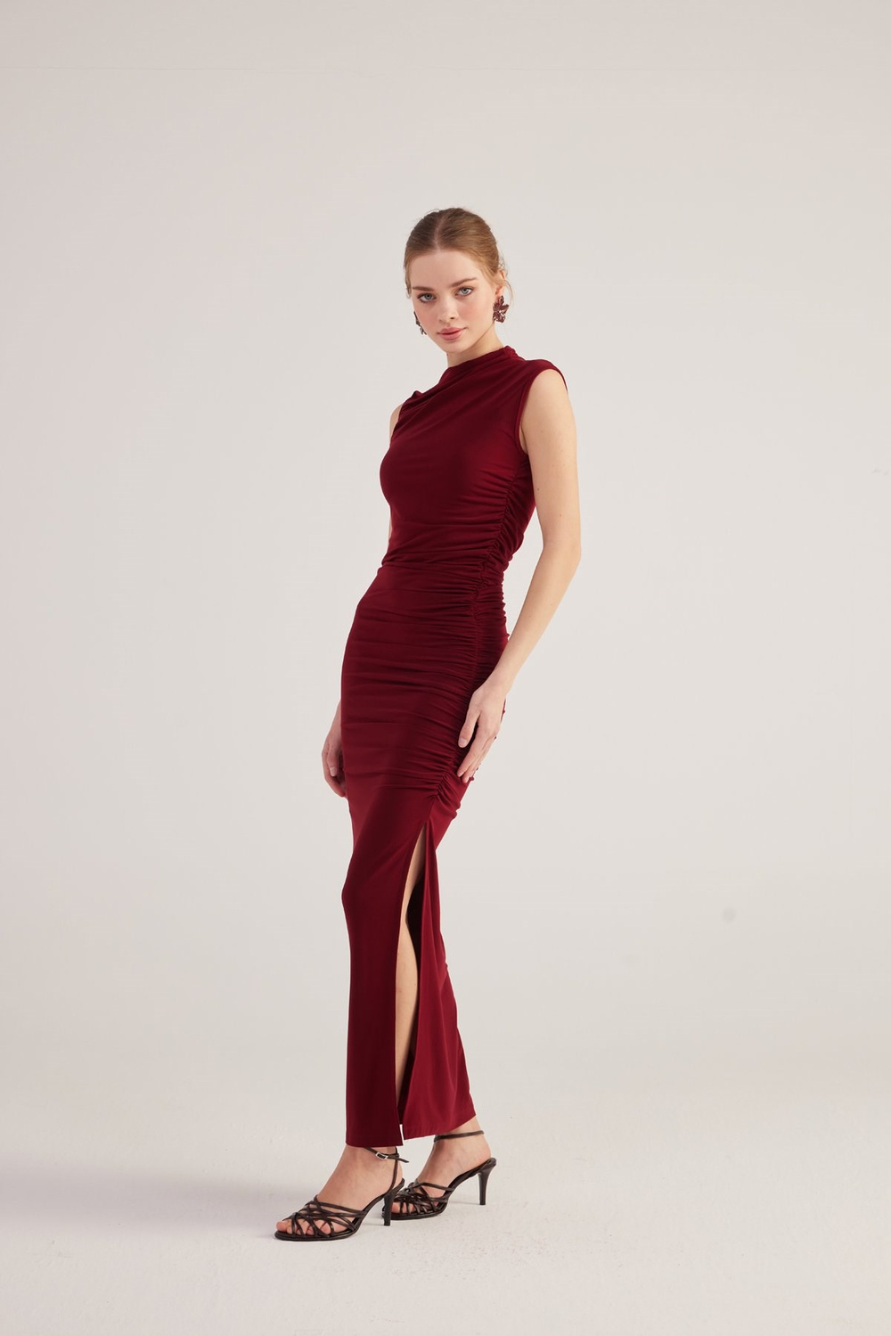 Lily Dress Claret Red
