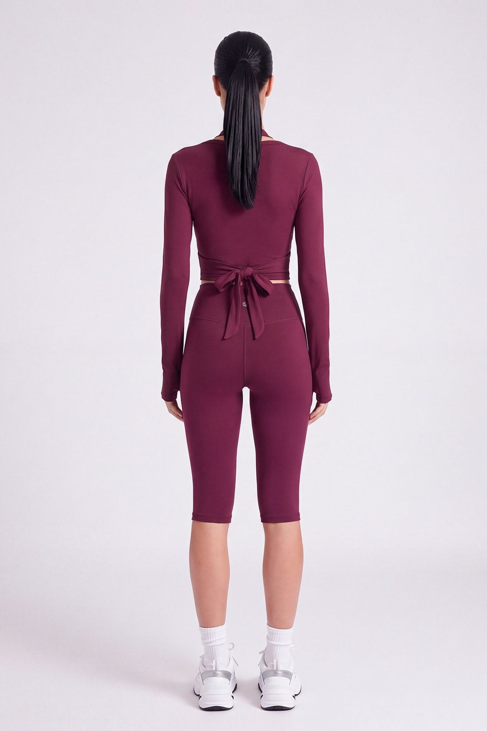 Bağlamalı Crop Kesim Ellen Bolero Bordo