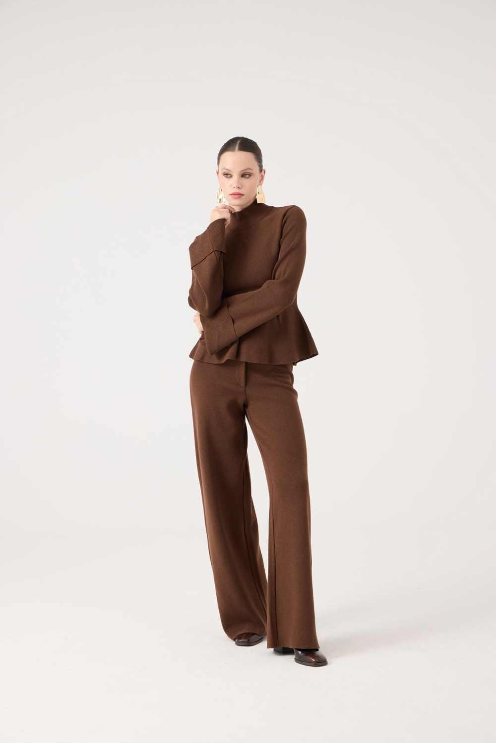 Madeline Knitwear Set Brown