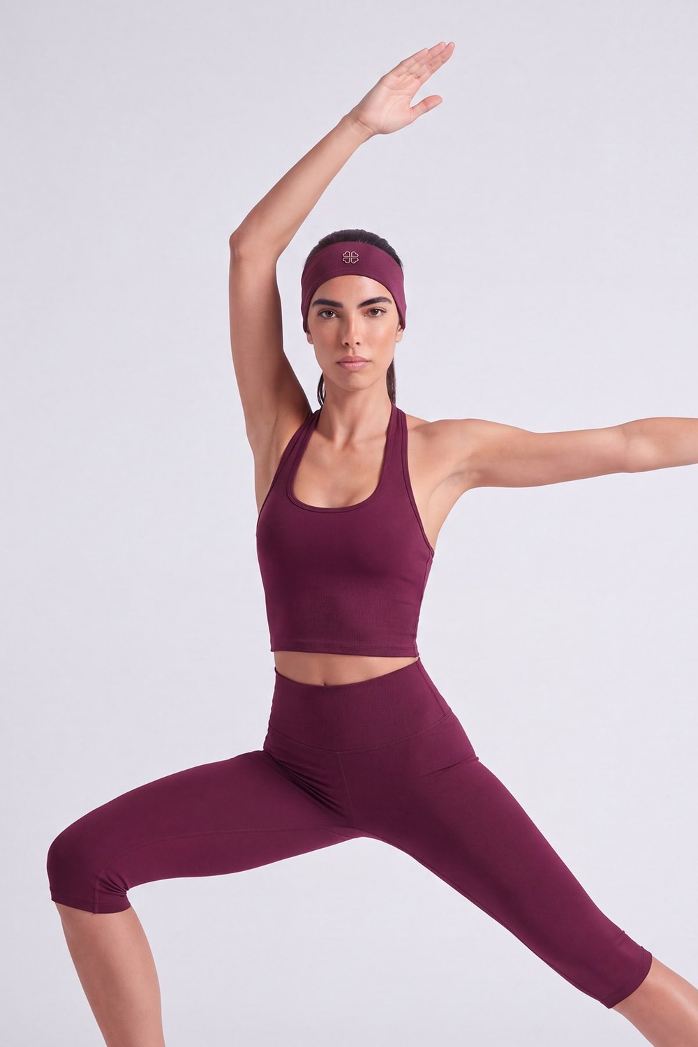 Kayla Capri Pants Burgundy