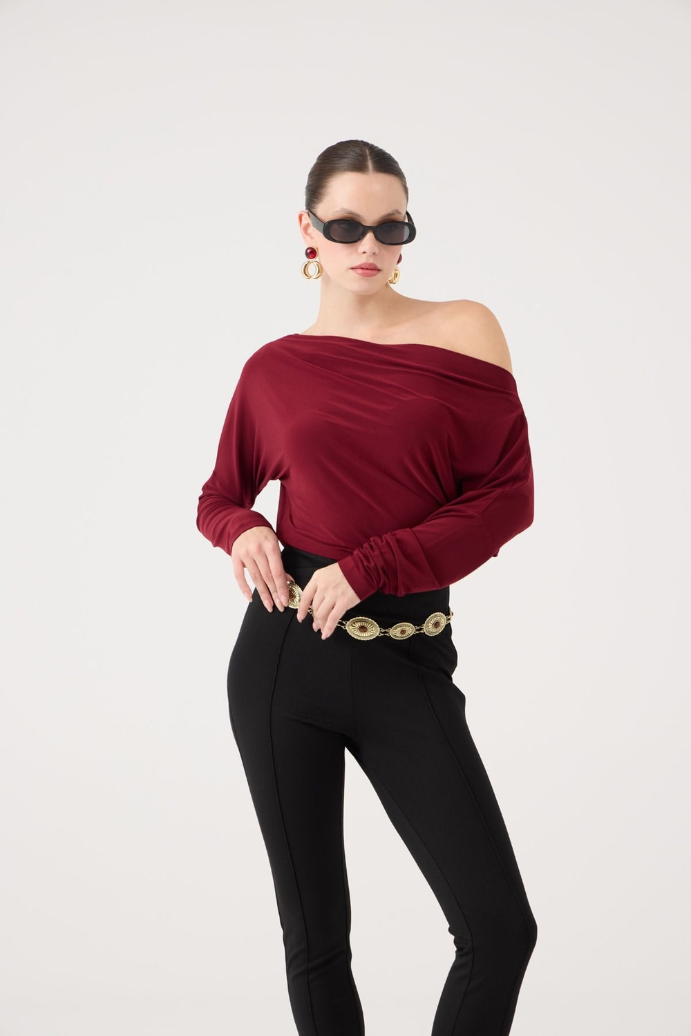 Talia Blouse Burgundy