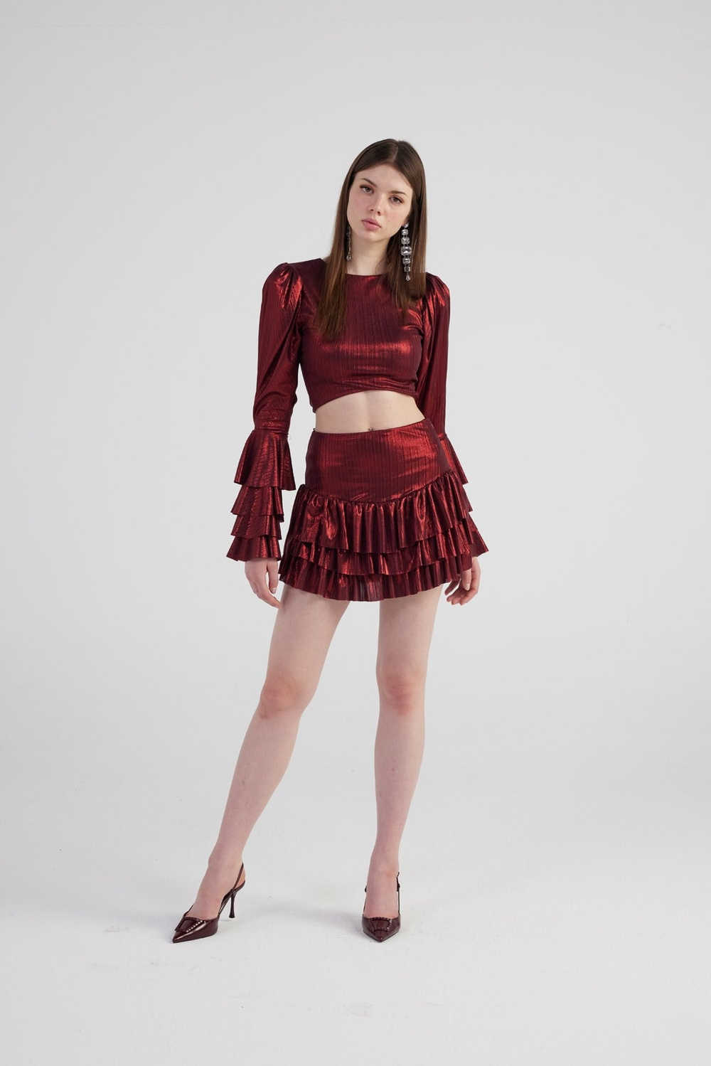 Yesnia Suit Claret Red