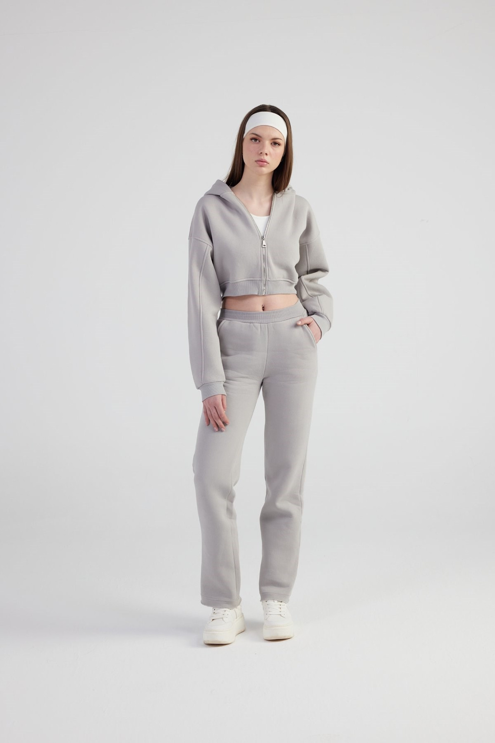 Mixed Sweatpants Gray