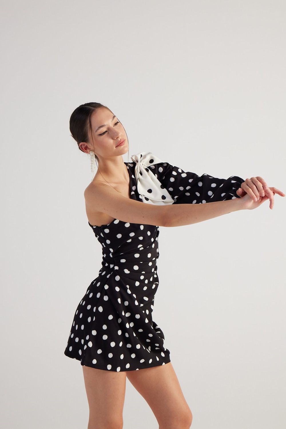 Polka Dress Black