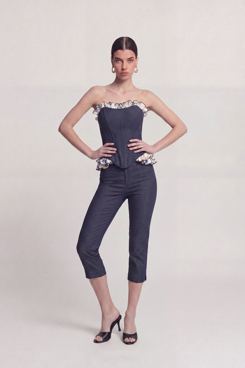 Jean Görünümlü Venus Capri Pantolon Lacivert