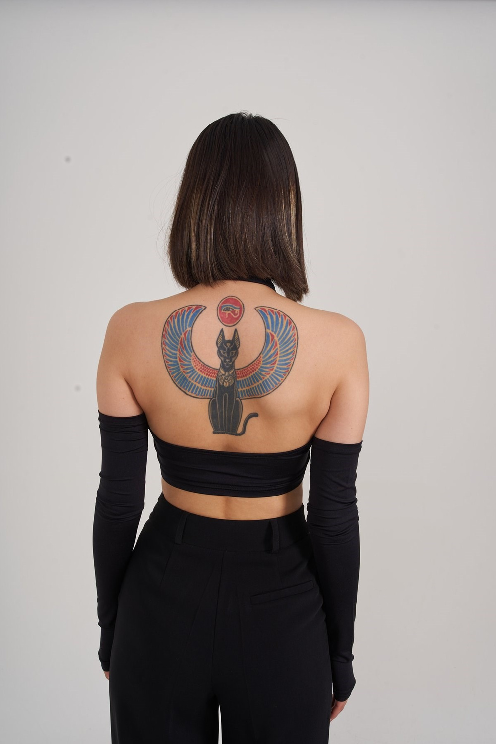 Crop Model Kol Detaylı Pretty Bluz Siyah