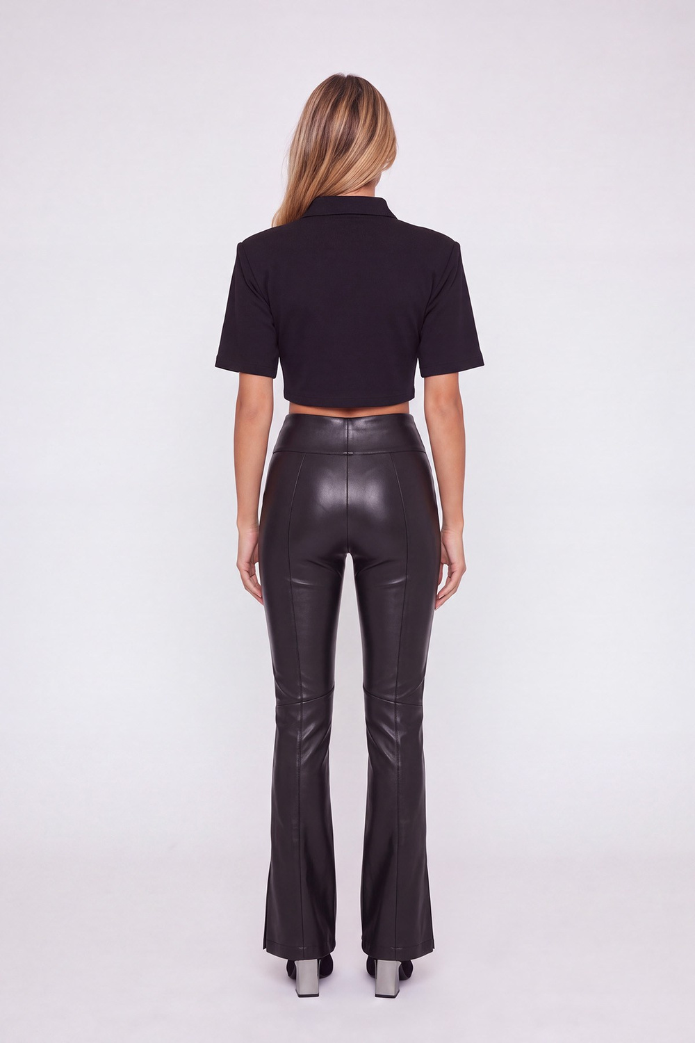 Neeko Leather Trousers Black