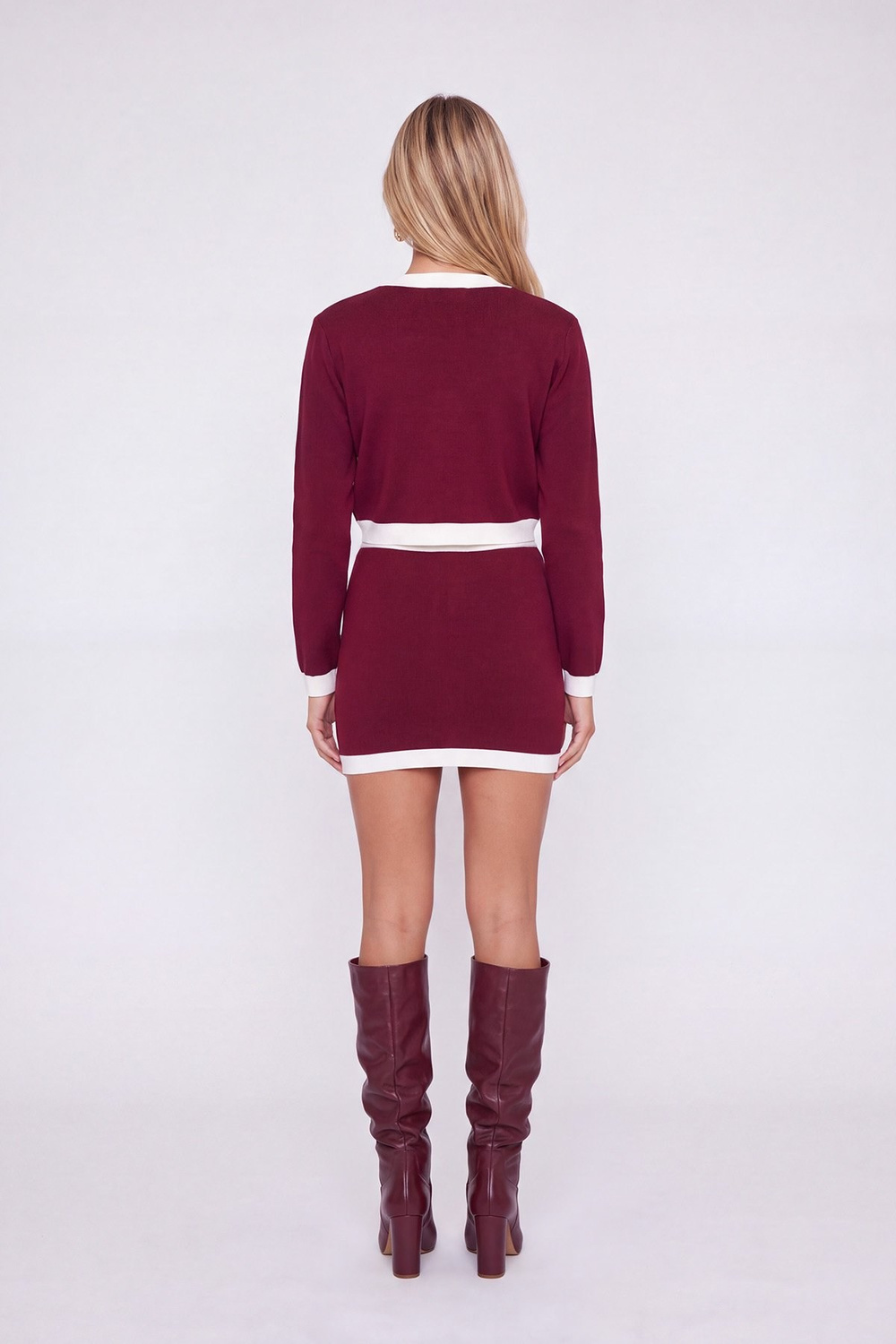 Elias Knitwear Set Burgundy