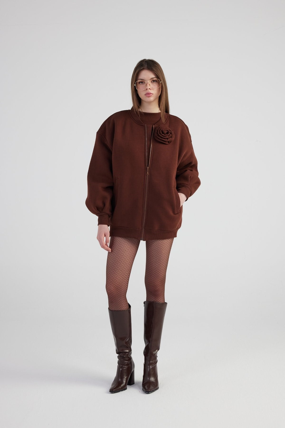 Alexa Bomber Jacket Brown