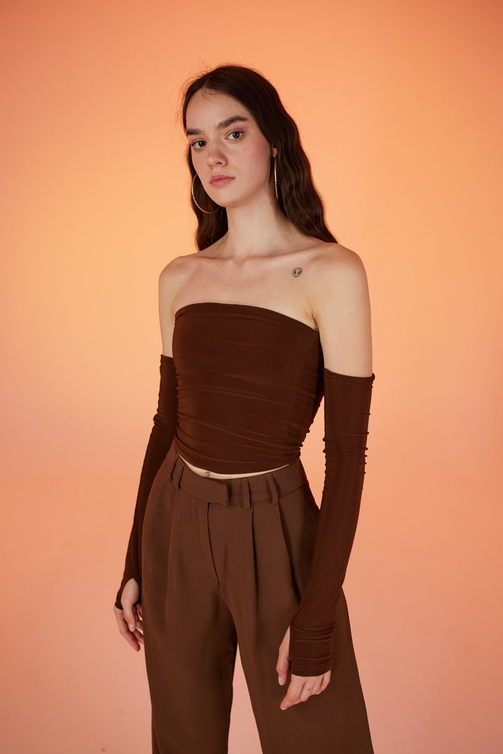 Smooth Blouse Brown