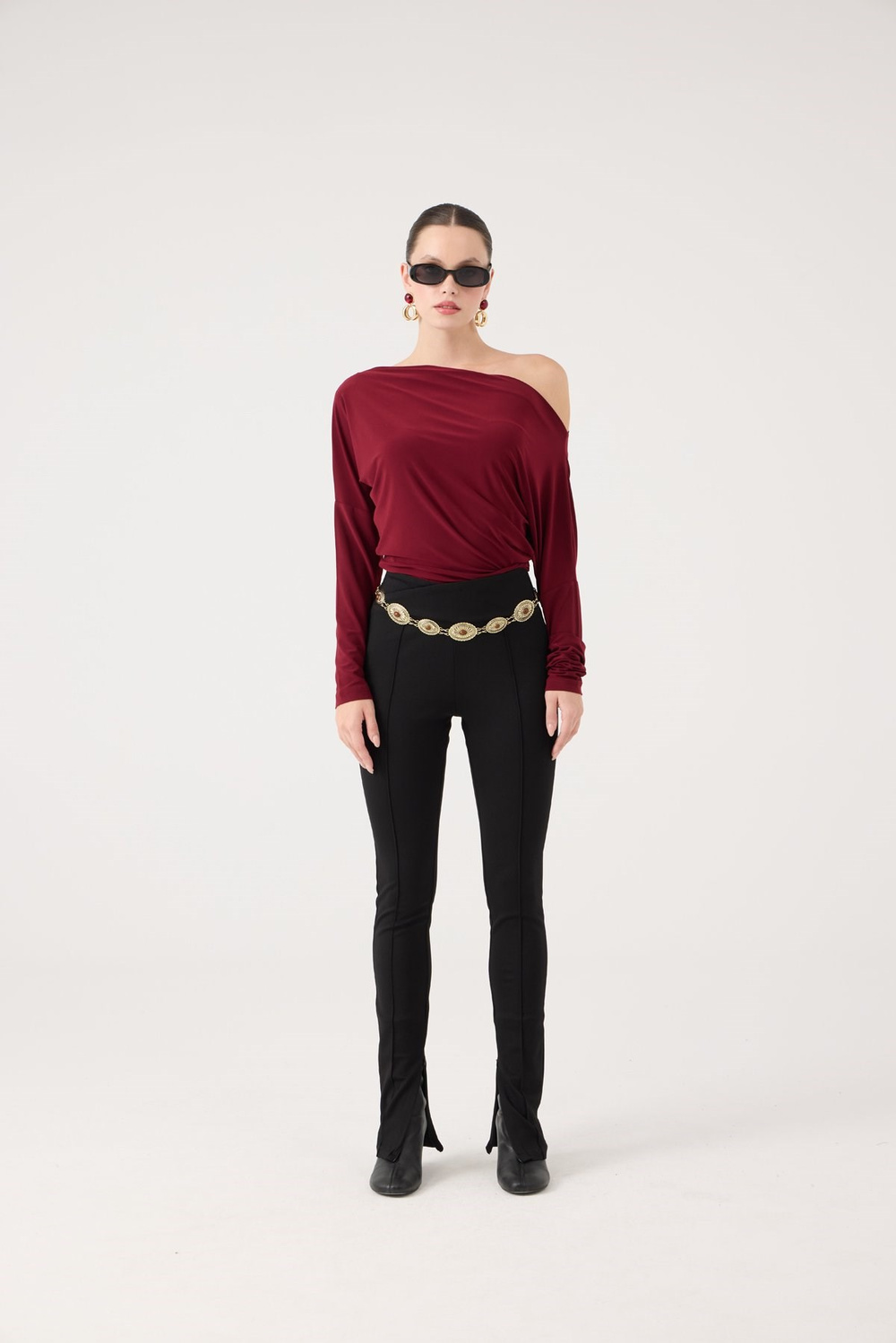 Talia Blouse Burgundy
