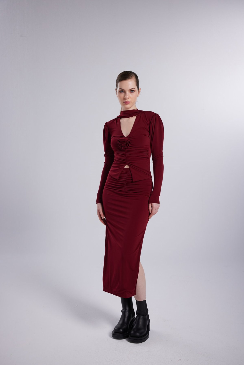 Serra Skirt Burgundy