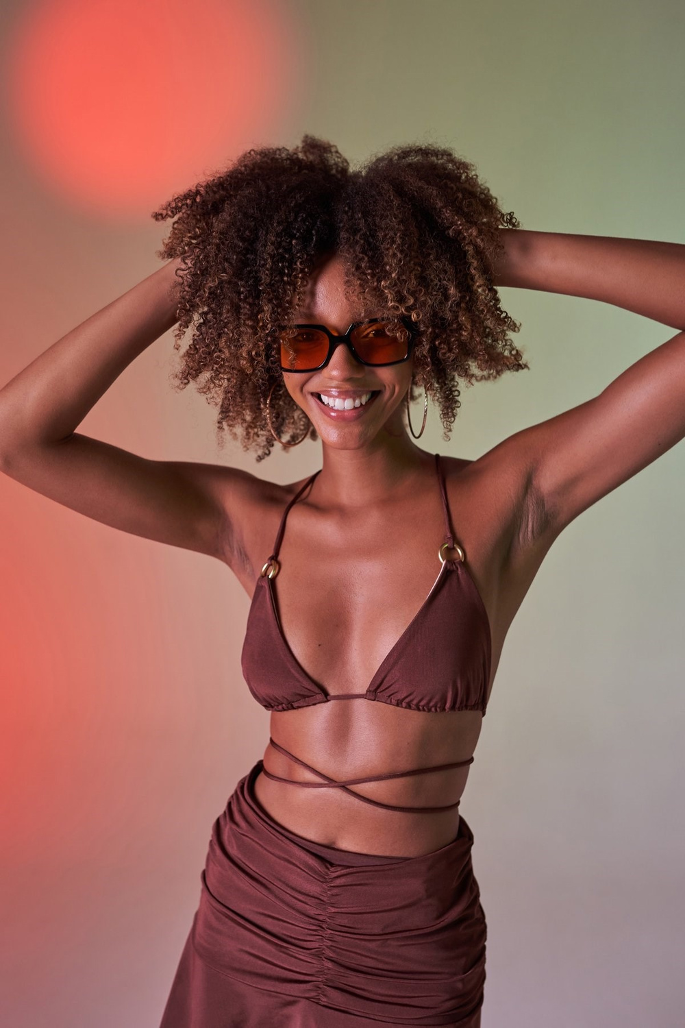 Delphi Bikini Top Brown