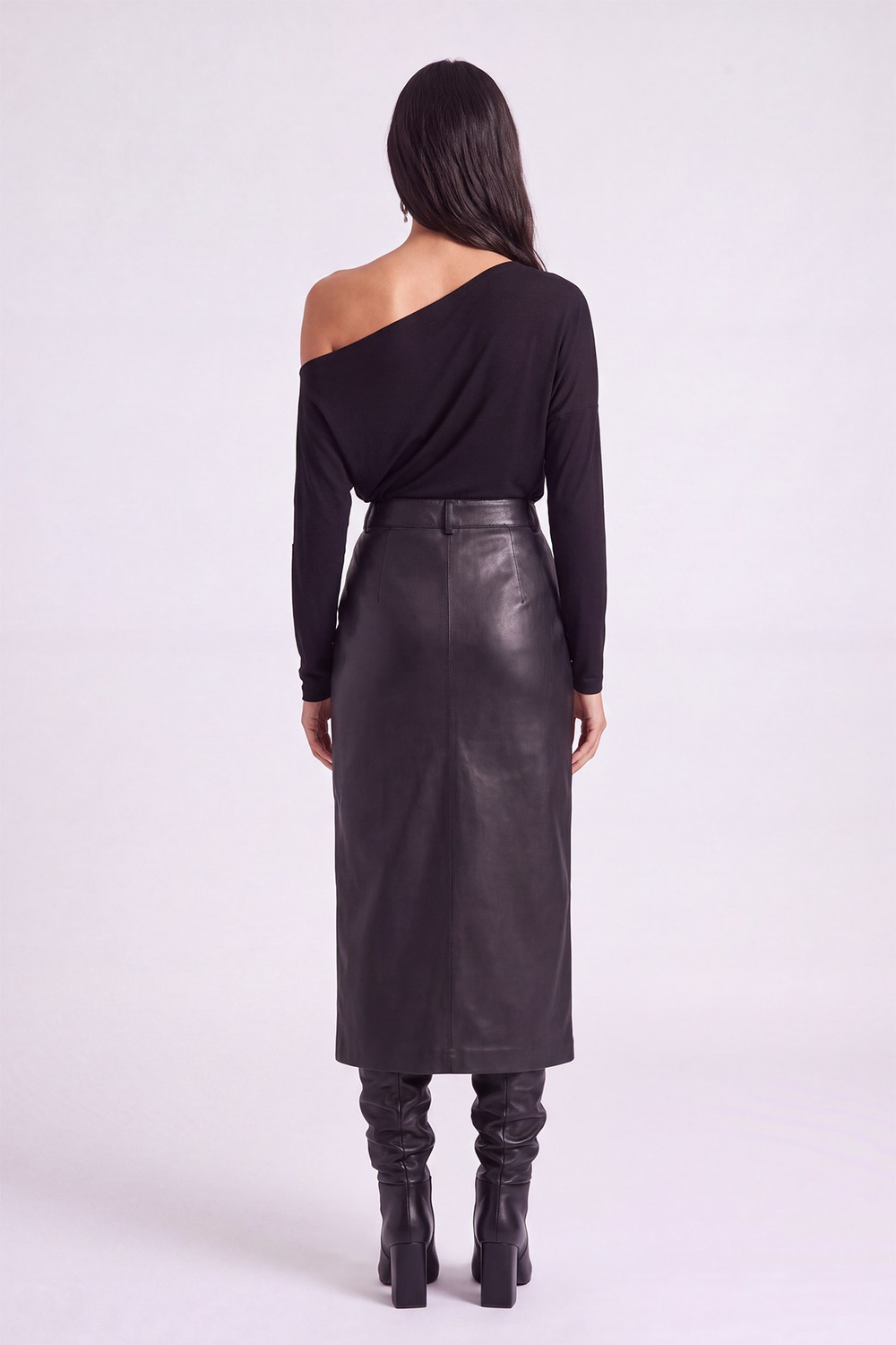 Hera Leather Skirt Black