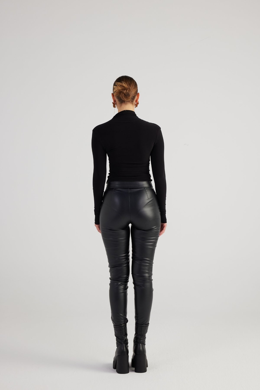 Gina Leather Trousers Black