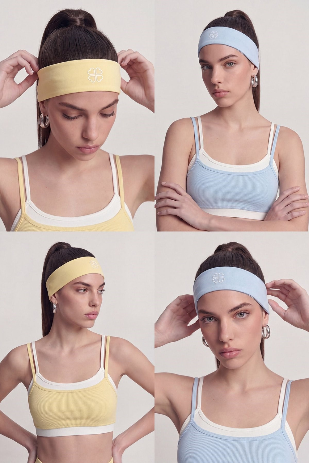 Holly Headband Blue - Yellow Set