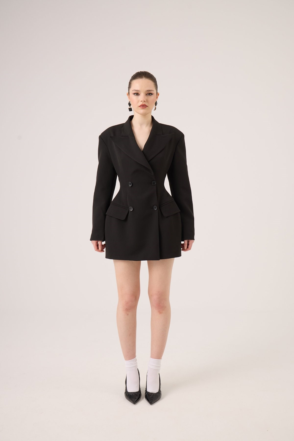 Galina Black Fitted Blazer Jacket
