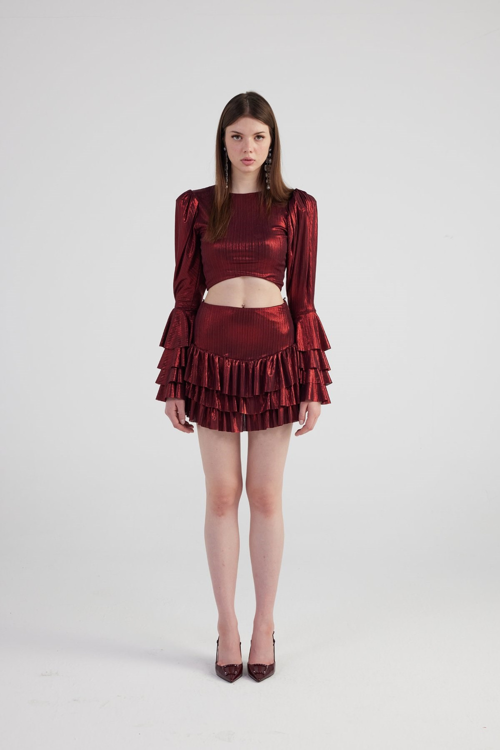 Yesnia Suit Claret Red
