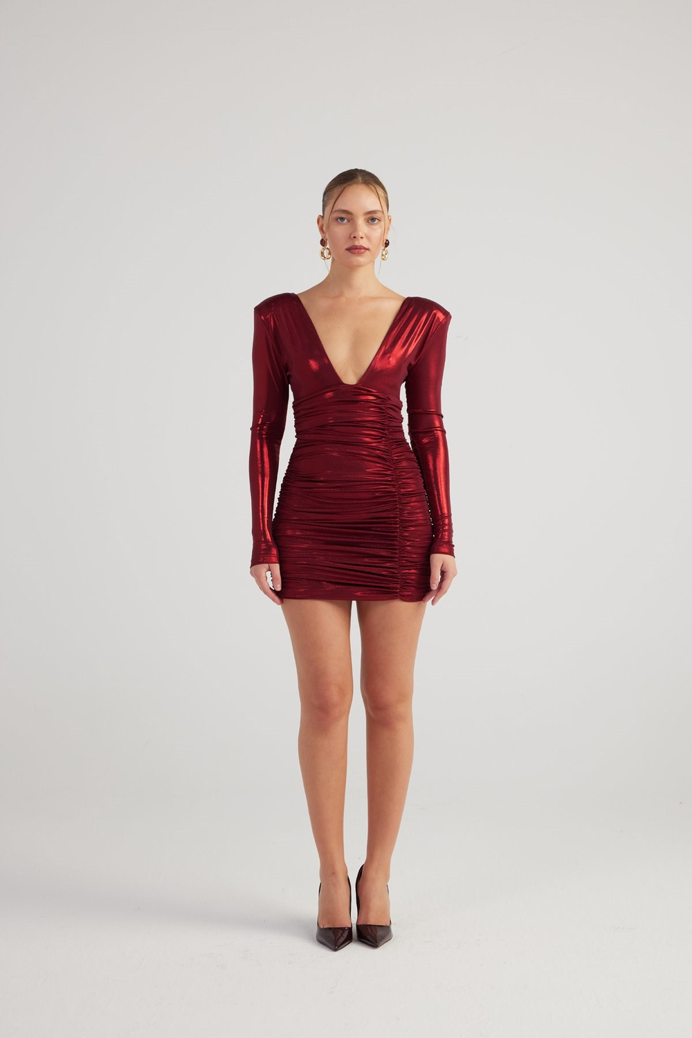 Karly Dress Claret Red
