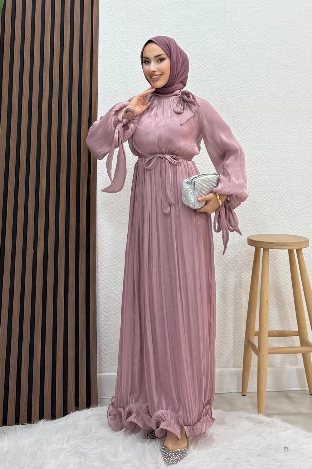 Ava Yoryo Abiye Açık Gül Kurusu