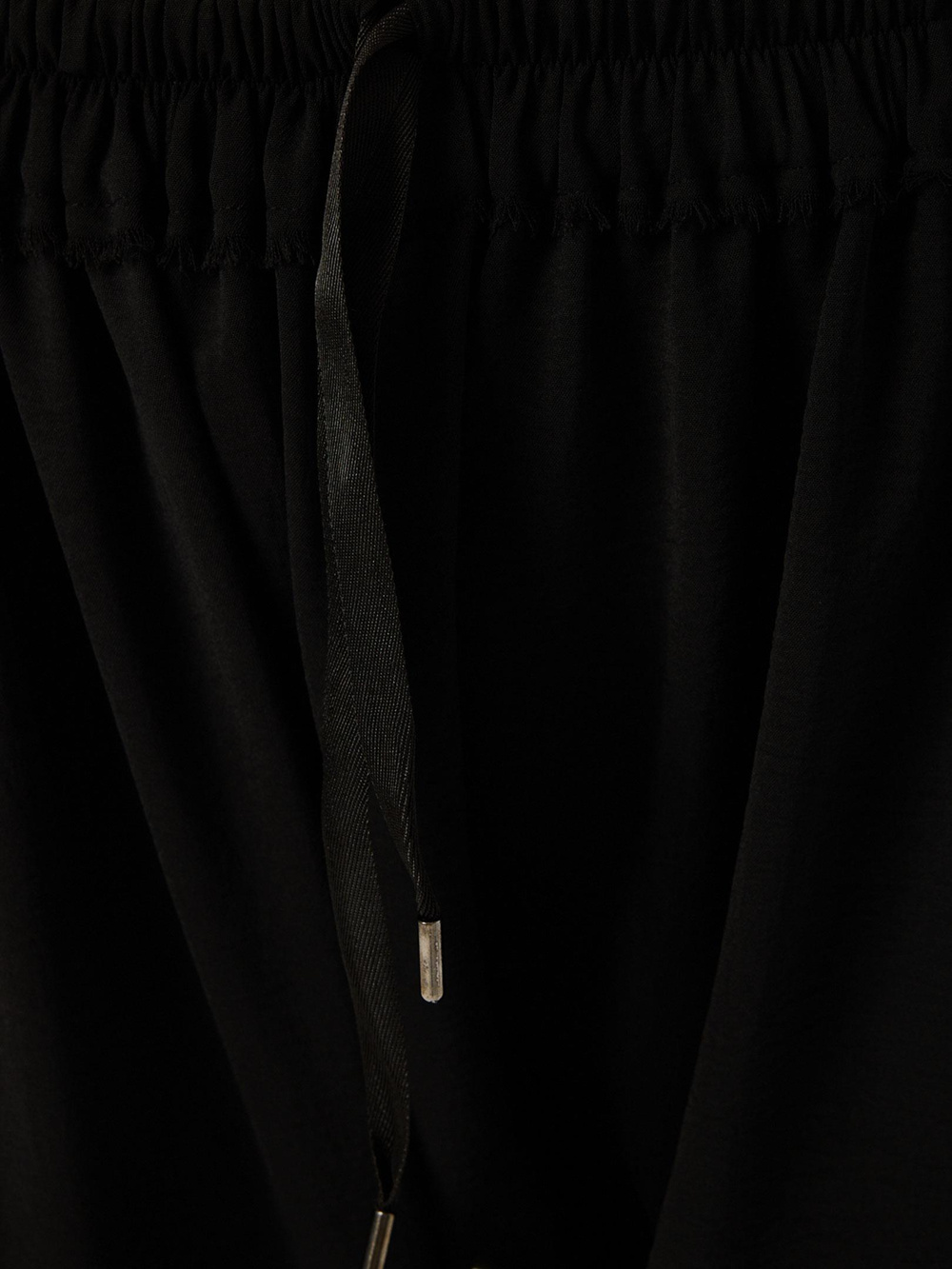 Beli Lastikli Salaş Şalvar Pantolon - Siyah