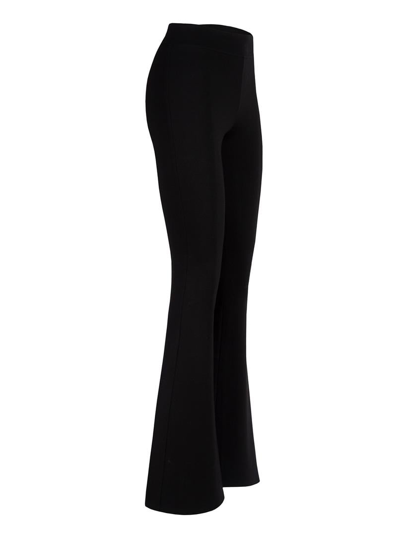 Arkası Yırtmaç Detaylı Pantolon - Siyah