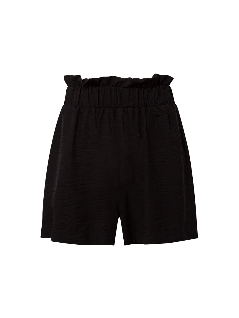 Beli Lastikli Rahat Kesim Şort - Siyah