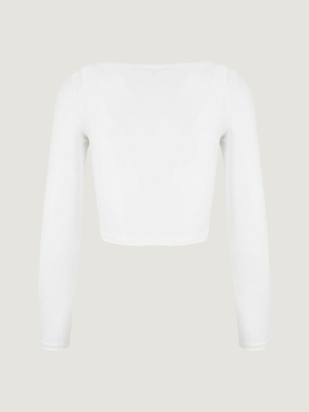 Cut Out Detaylı Uzun Kollu Body - Ekru