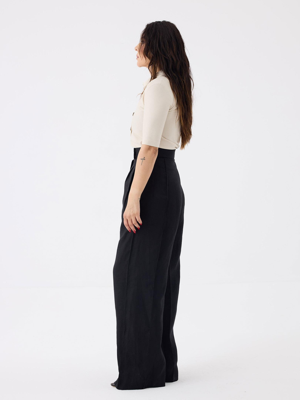 Düğmeli Polo Yaka T-shirt - Bej