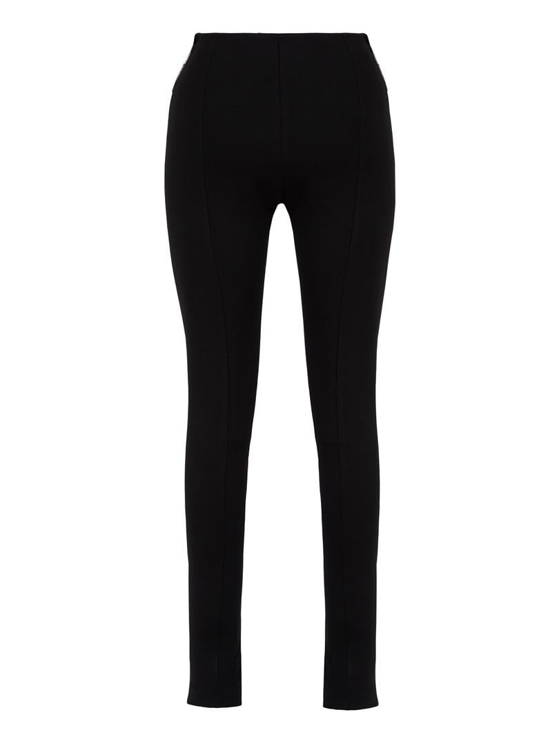 Fermuar Detaylı Tayt - Siyah