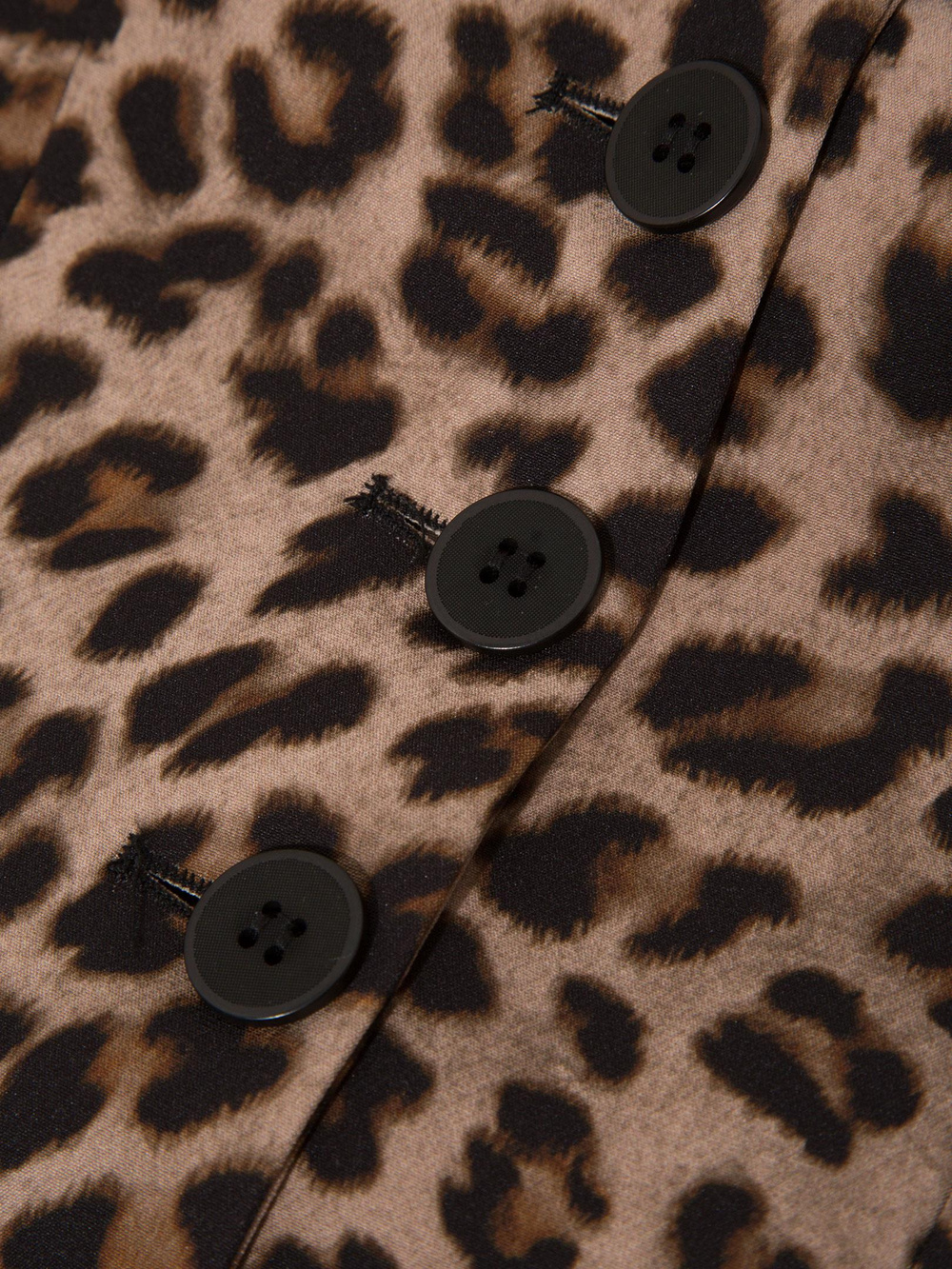 Bel Dekolteli Arkadan Bağlama Detaylı Yelek - Leopar