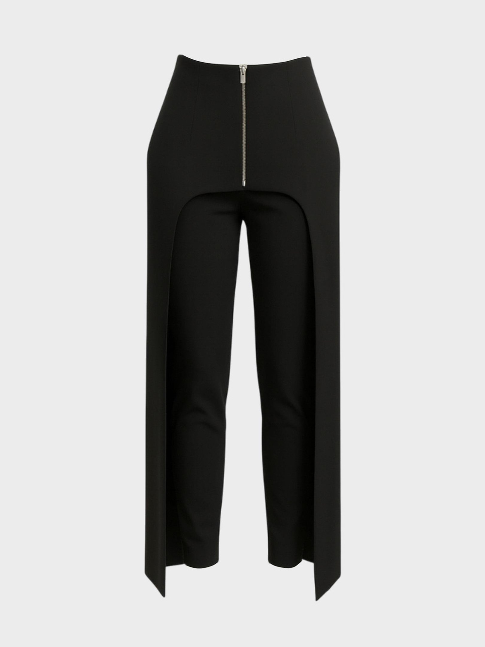 Çok Yönlü Modüler Aksesuarlı Düz Paça Pantolon - Siyah