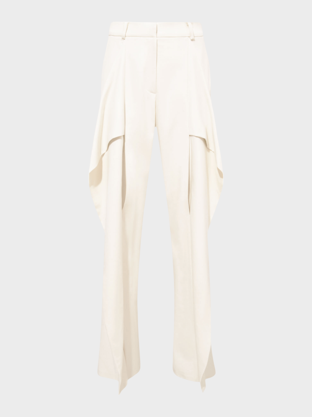 Önü Yırtmaç Detaylı Tasarım Pantolon - Ekru