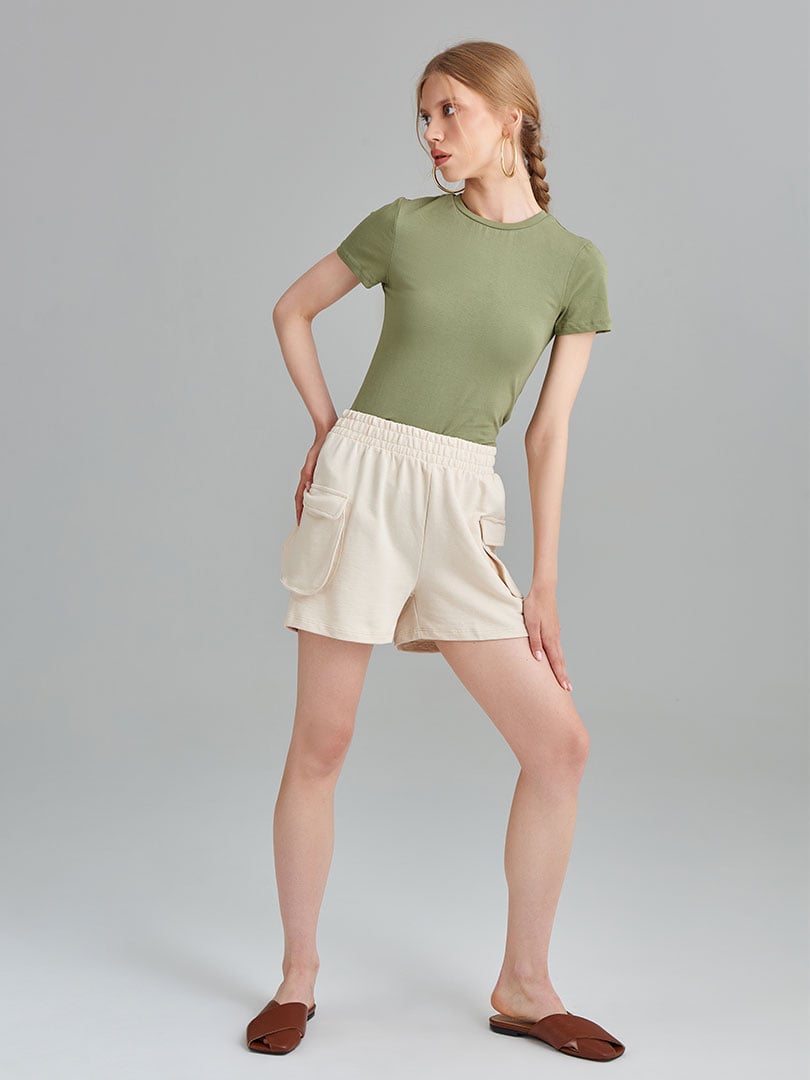 Penye Basic T-Shirt - Yeşil