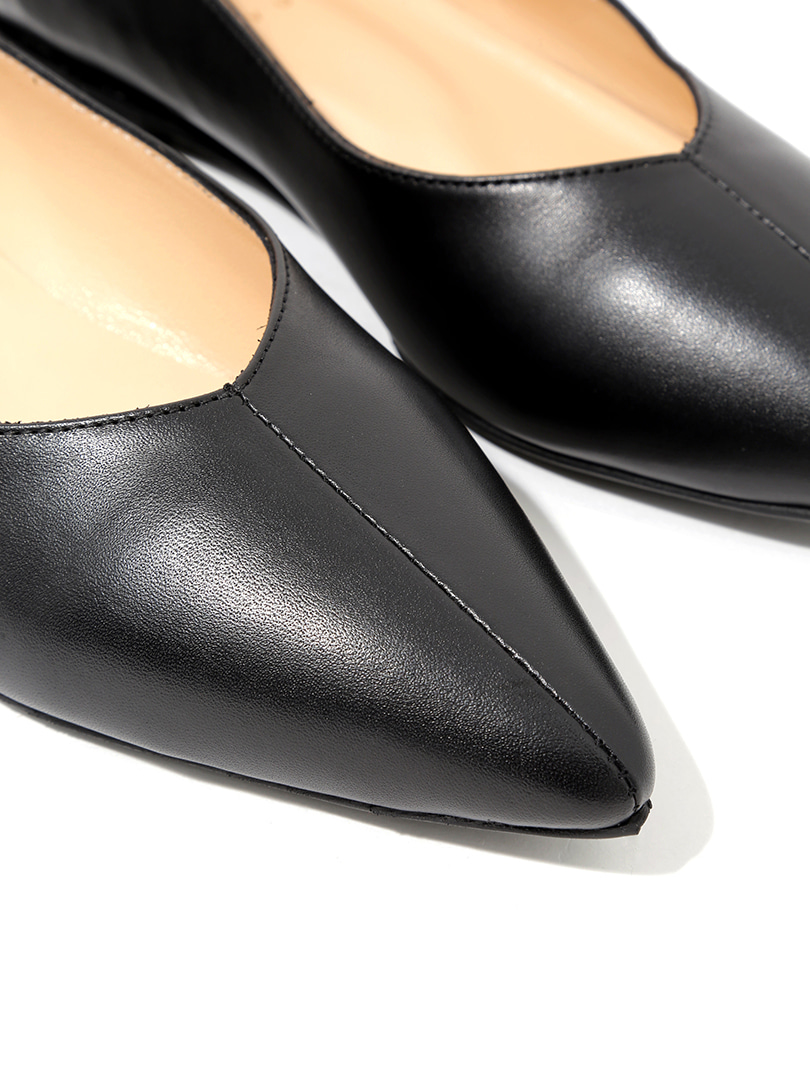 Streç Deri Babet - Siyah