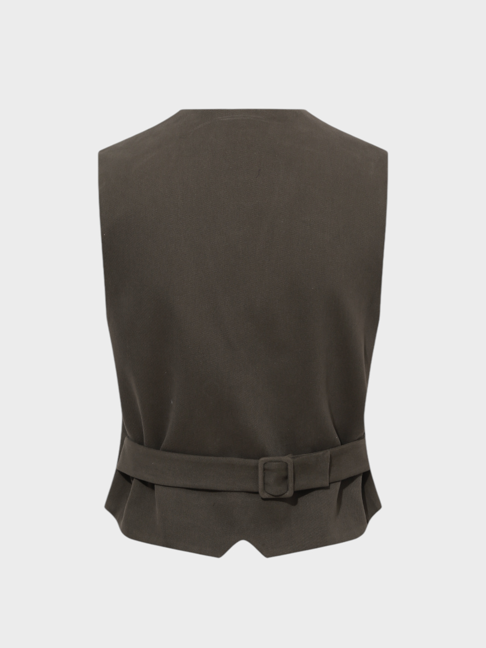 V Yakalı Fleto Cep Detaylı Yelek - Haki