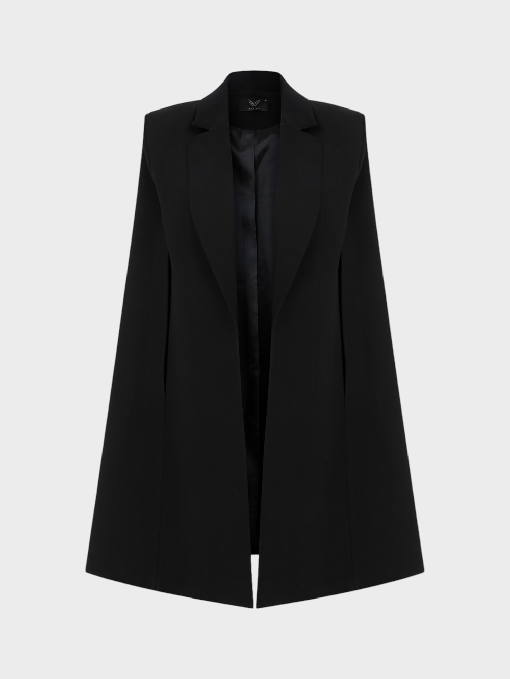 Krep Özel Tasarım Şık Pelerin Ceket - Siyah