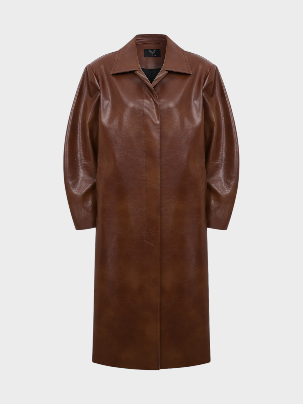 Zeytin Çekirdeğinden Üretilmiş Vegan Deri Tasarım Mont  -  Kahve