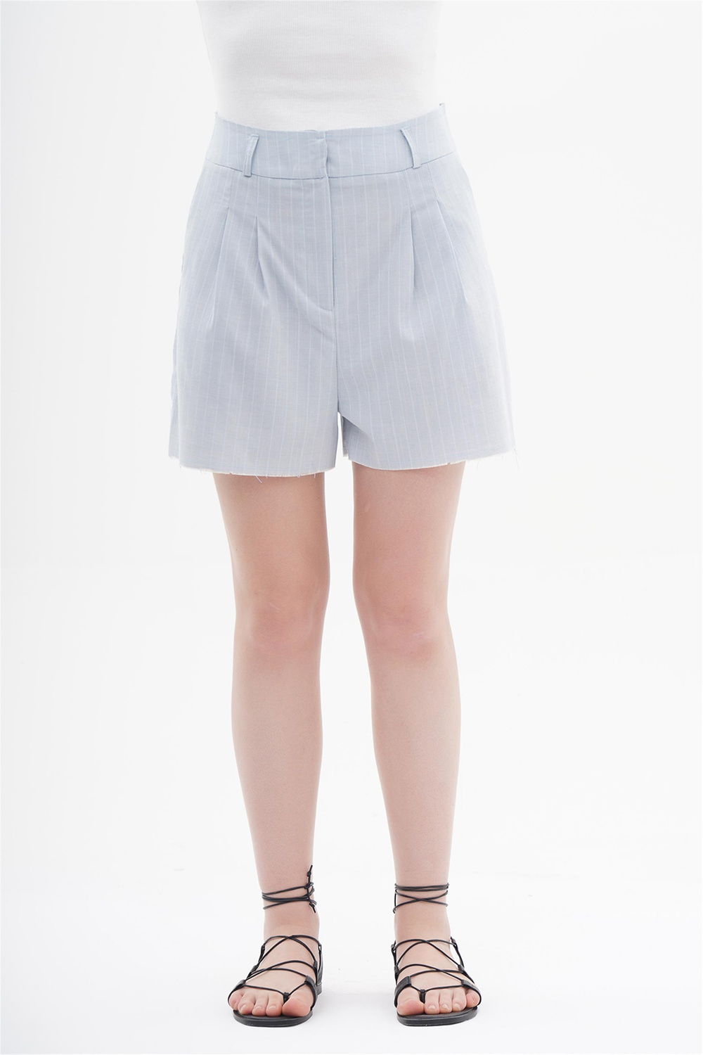 010624 CUT EDGE LOOSE FIT PANTS SHORTS WITH STRIPES