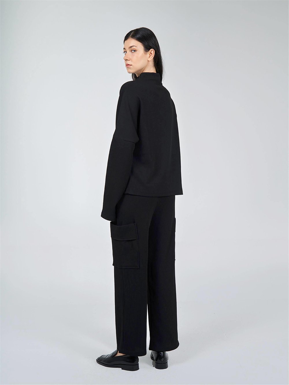 Wholesale Long Sleeve Knit  Sweater With Loose Fit Pants