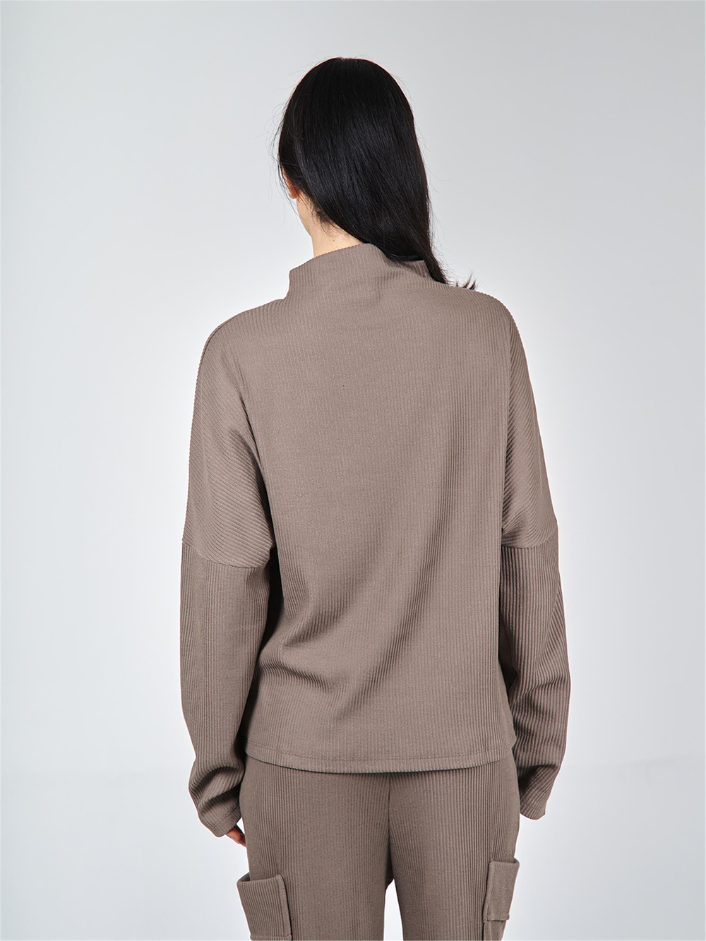 Wholesale Long Sleeve Knit  Sweater With Loose Fit Pants