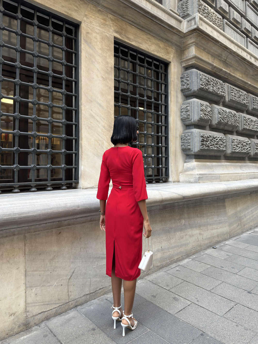 Wholesale Pearl-Embellished Midi Dress