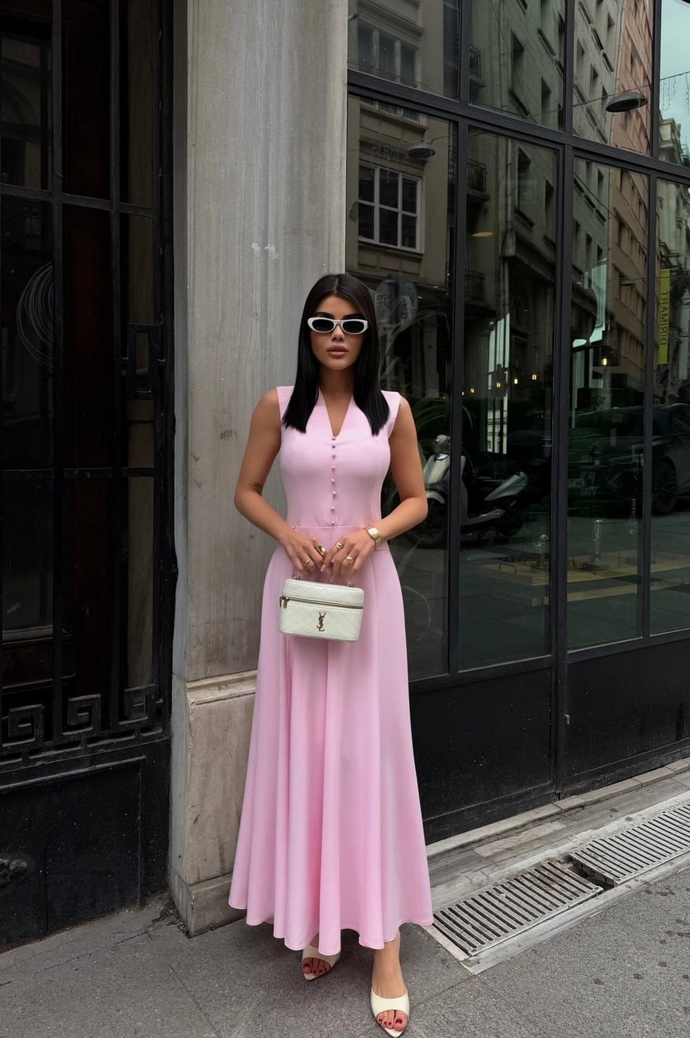 Wholesale Button-Front Maxi Dress