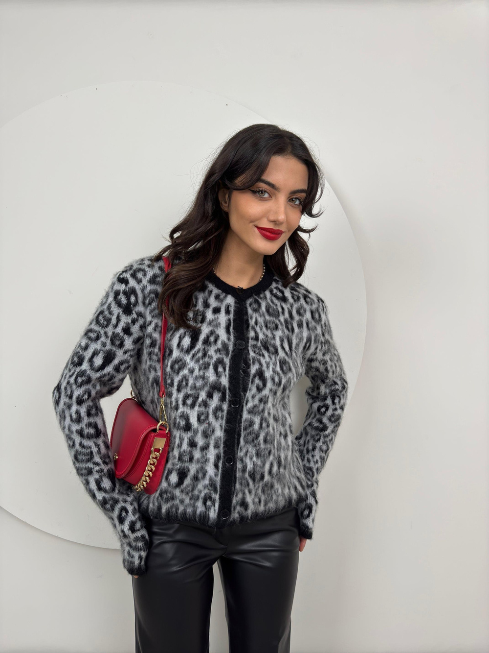 Wholesale Leopard Print Cardigan